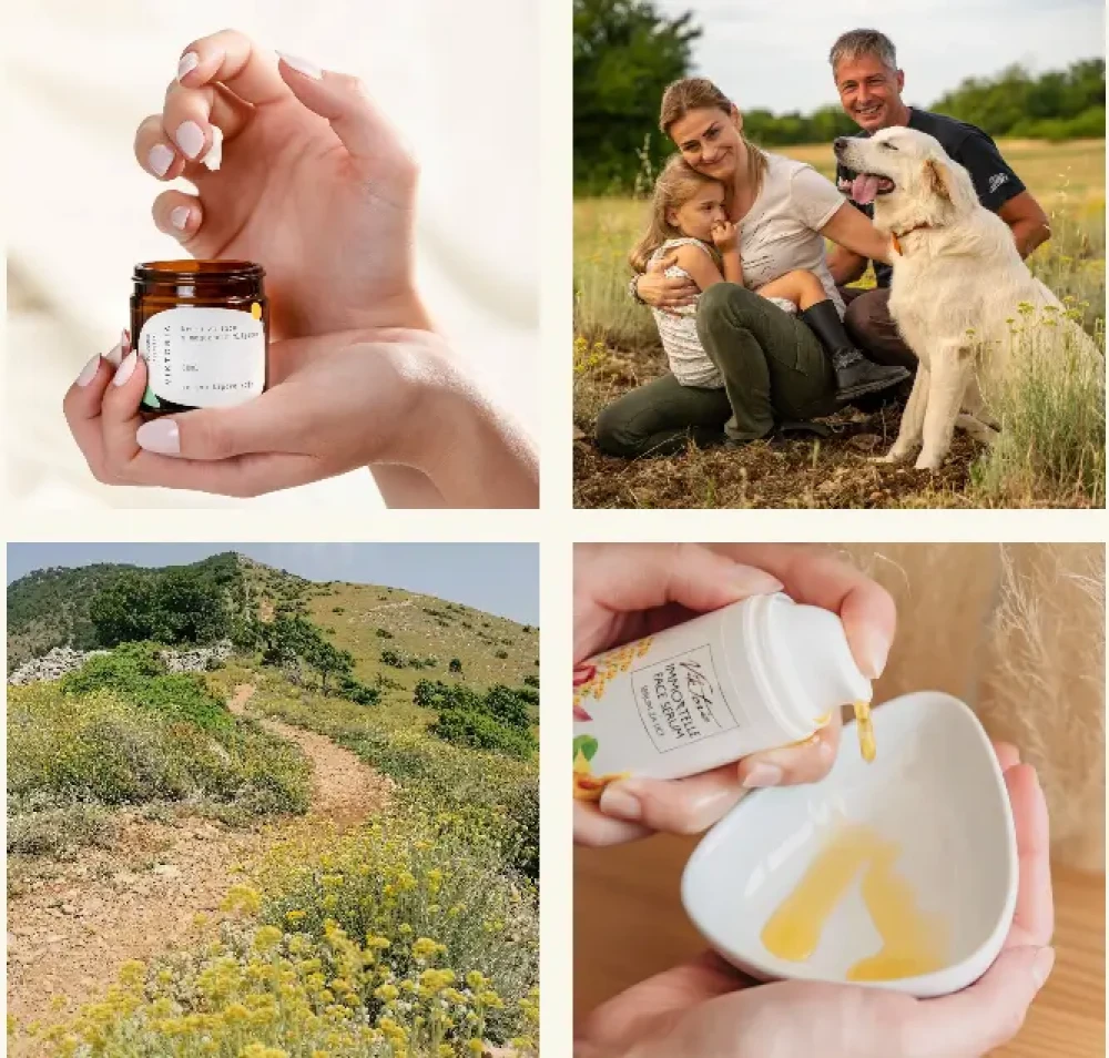 Dalmatian food served and organic cosmetics